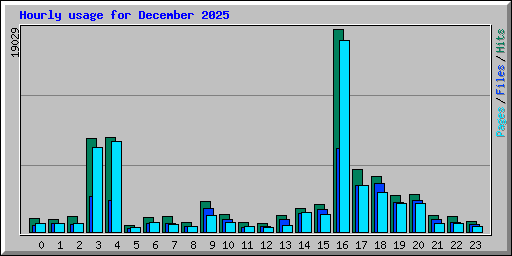 Hourly usage for December 2025